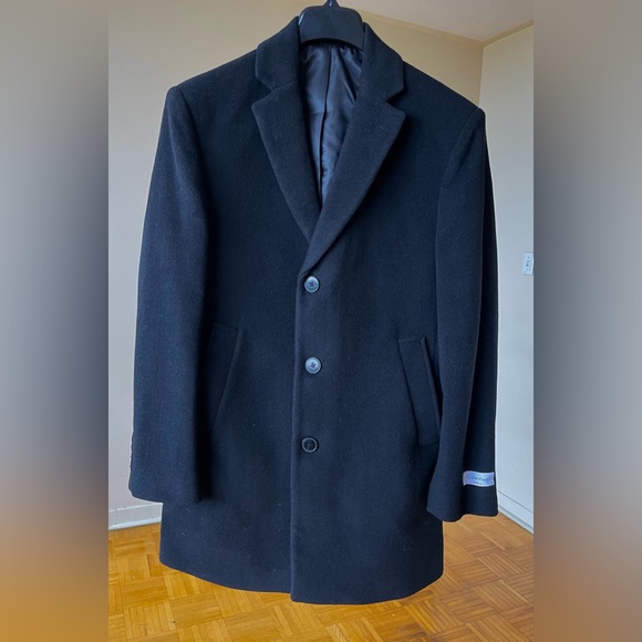 Calvin Klein Mens Prosper Wool Blend Coat - Picture 2 of 4